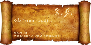 Körner Judit névjegykártya